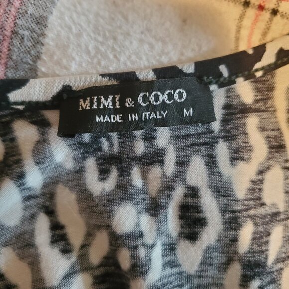 Stylish Black and White Leopard Print Dress - Picture 3 of 4